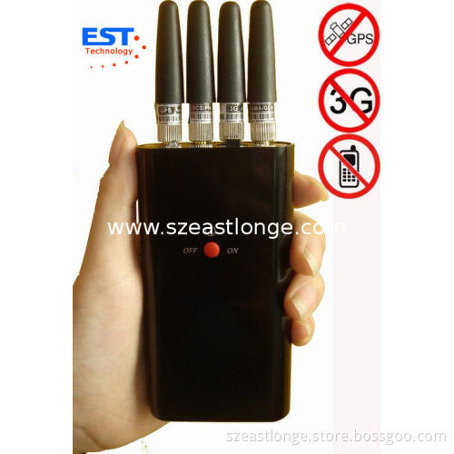 Portable Gps Signal Jammer / Blocker Est-808kd For Custom With 4 Antenna